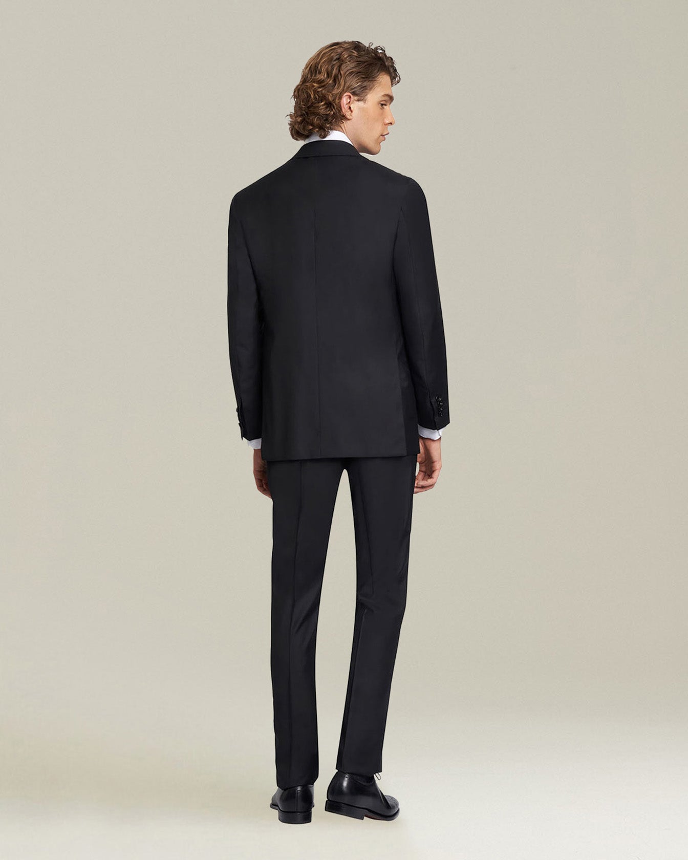 Kiton Suits Abito Lana Anzug schwarz Wolle 14 Micron