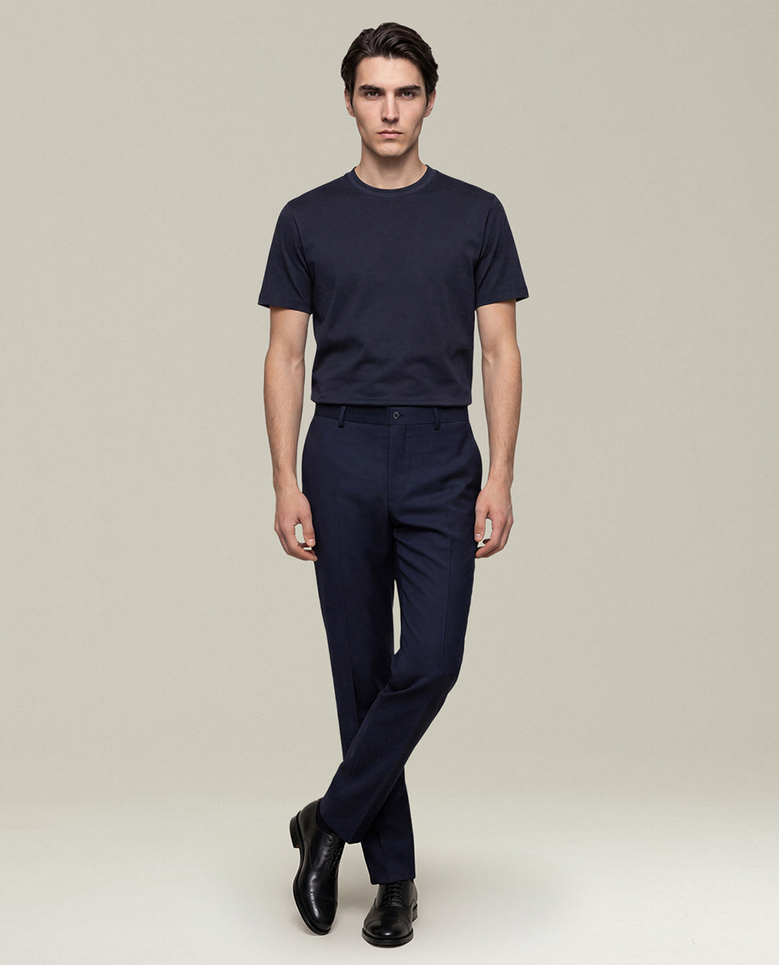 Kiton Navy Milano Cotton T-Shirt Blau L