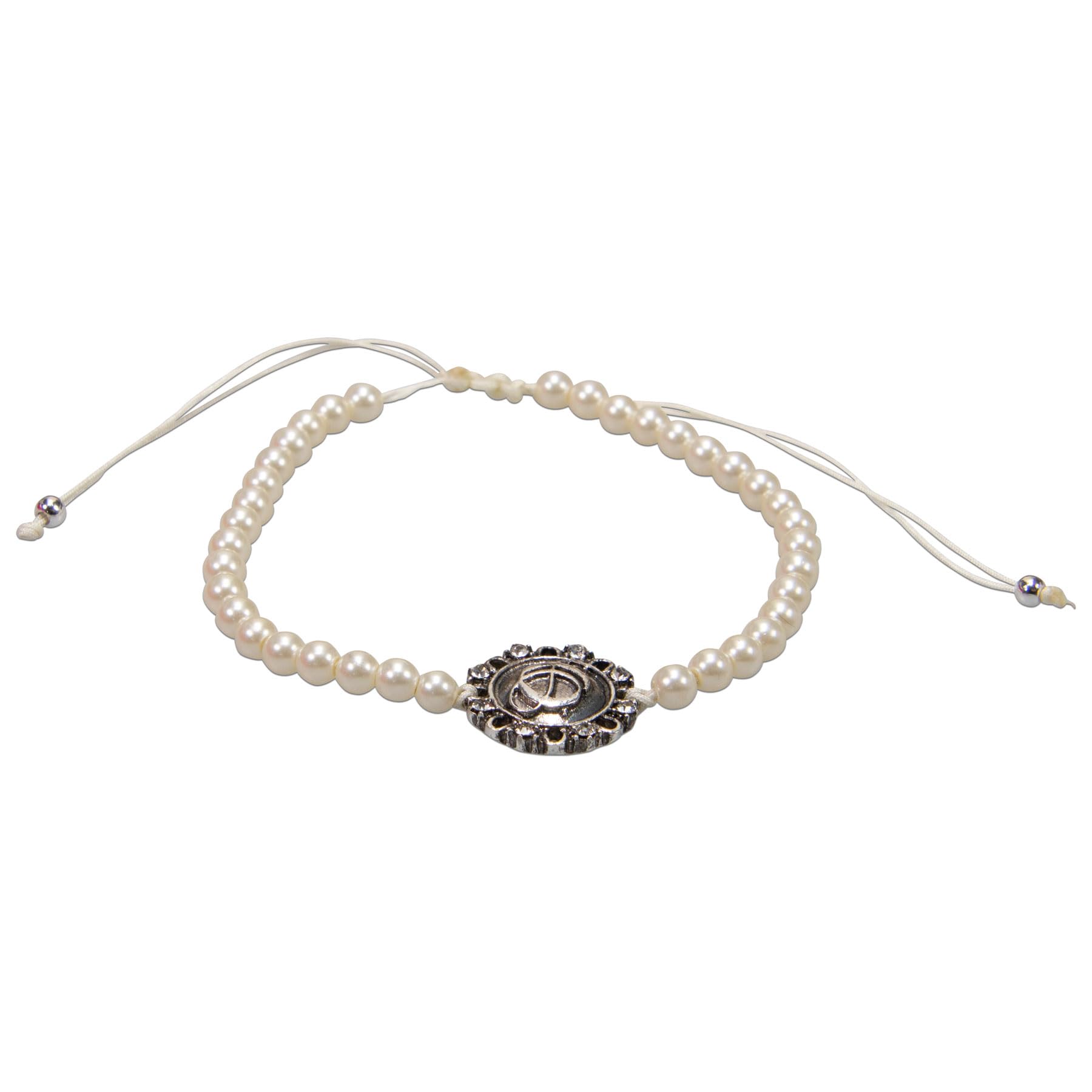 Alpenflüstern Oktoberfest DAB091 Perlenarmband creme-weiß Logo