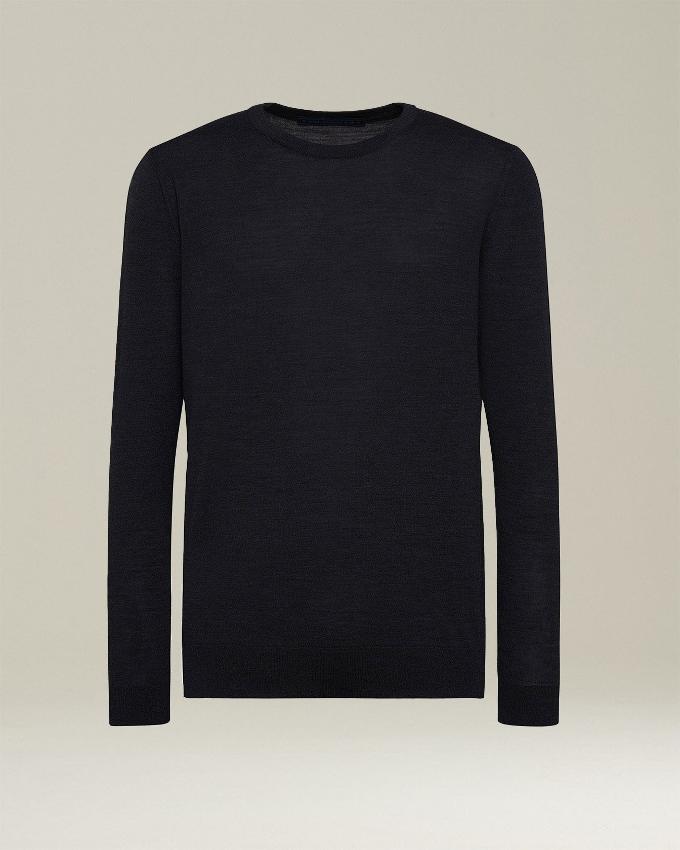 Kiton Jersey Rundhals Pullover Wolle anthrazit Wollpullover