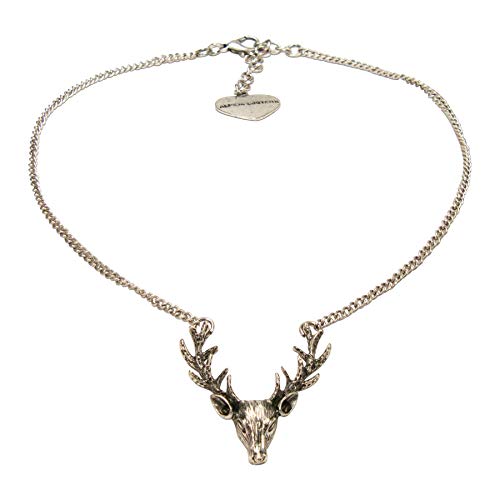 Alpenflüstern DHK257 Trachtenkette Hirsch antik-silber