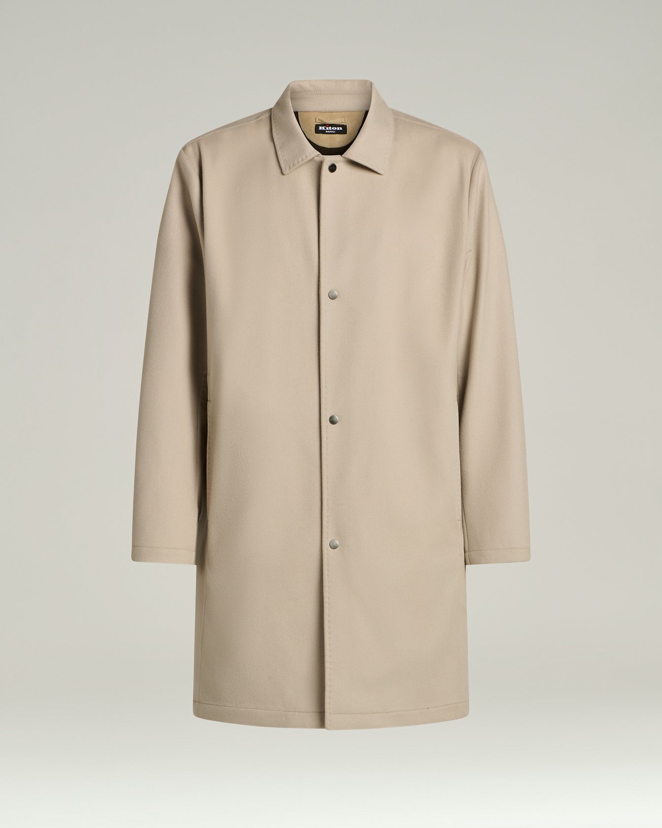Kiton Outerwear Cashmere Trench Coat Mantel beige Kaschmir