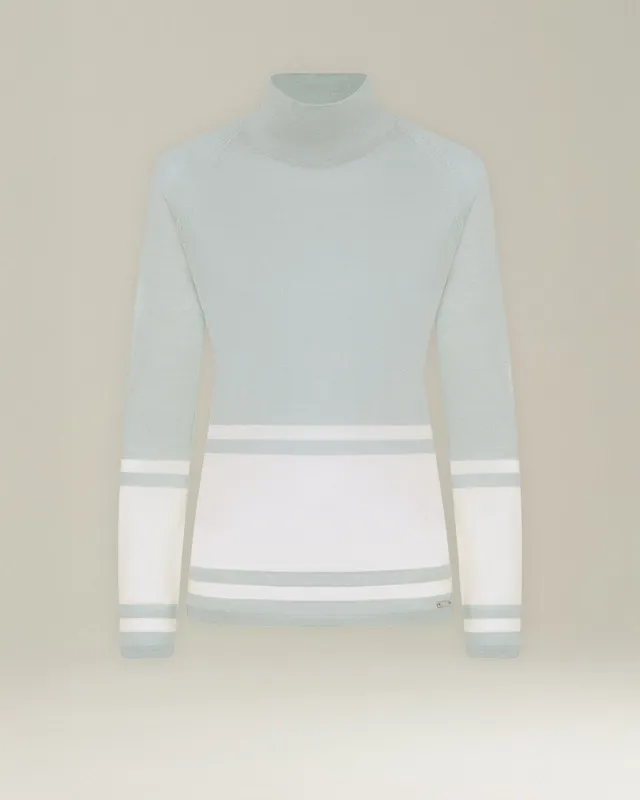 Kiton Knitwear Colour-Block Kaschmir Seide Rollkragenpullover
