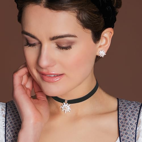 Alpenflüstern DAHEIM Greta SET053 Schmuckset schwarz Samt