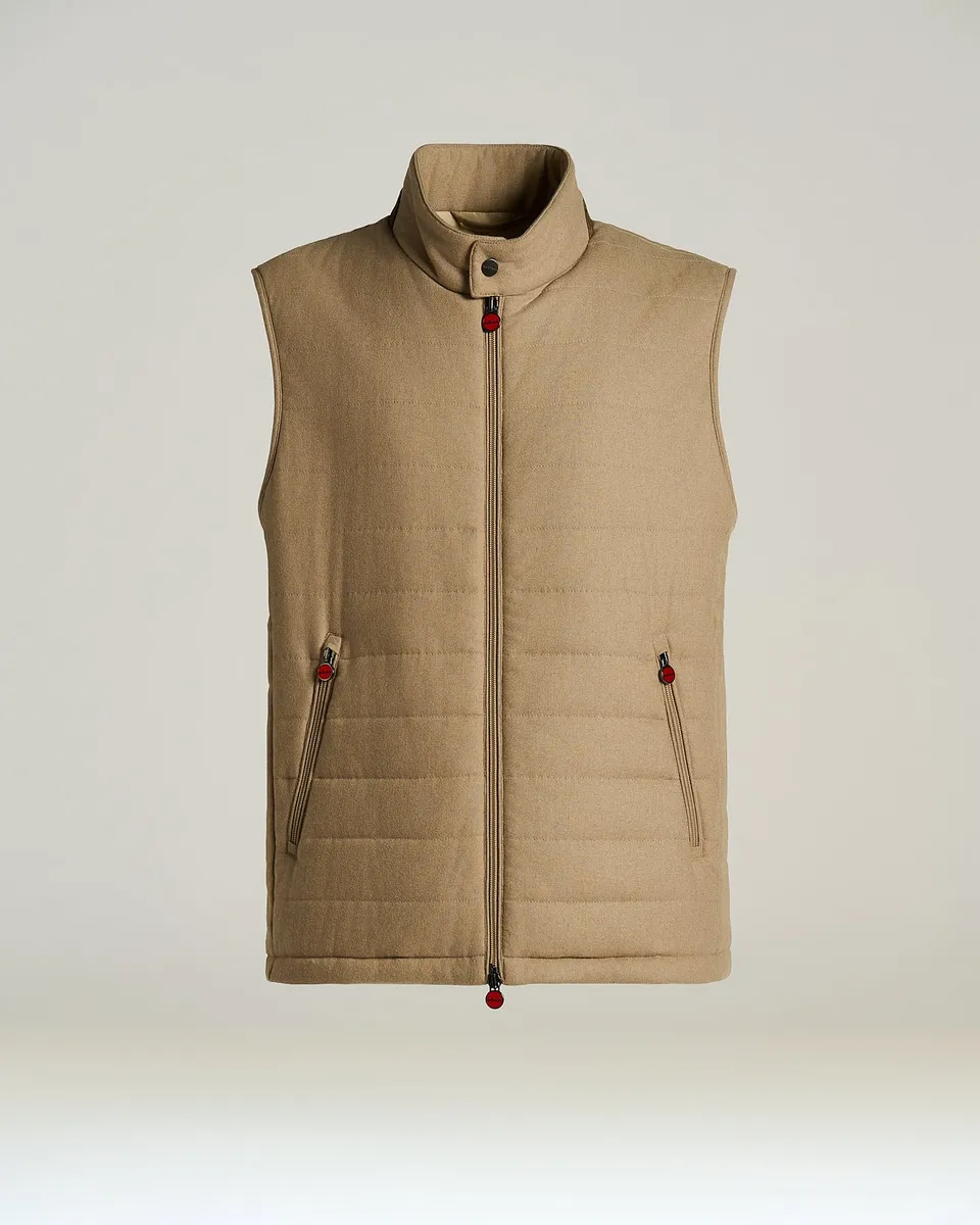 Kiton Gilet Blouson Weste Kaschmir beige Gr. 50