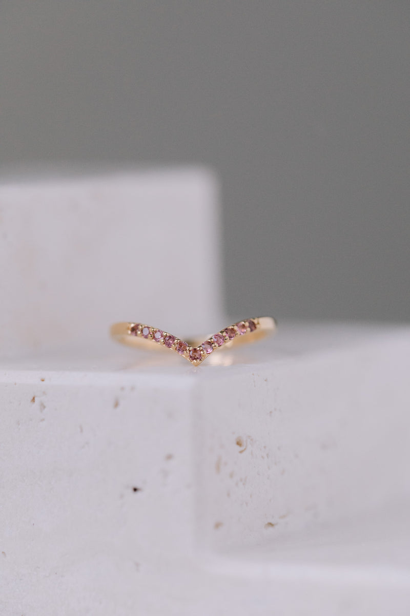 Juvelan Venice Stapelring rosa Turmalin 1,5 mm