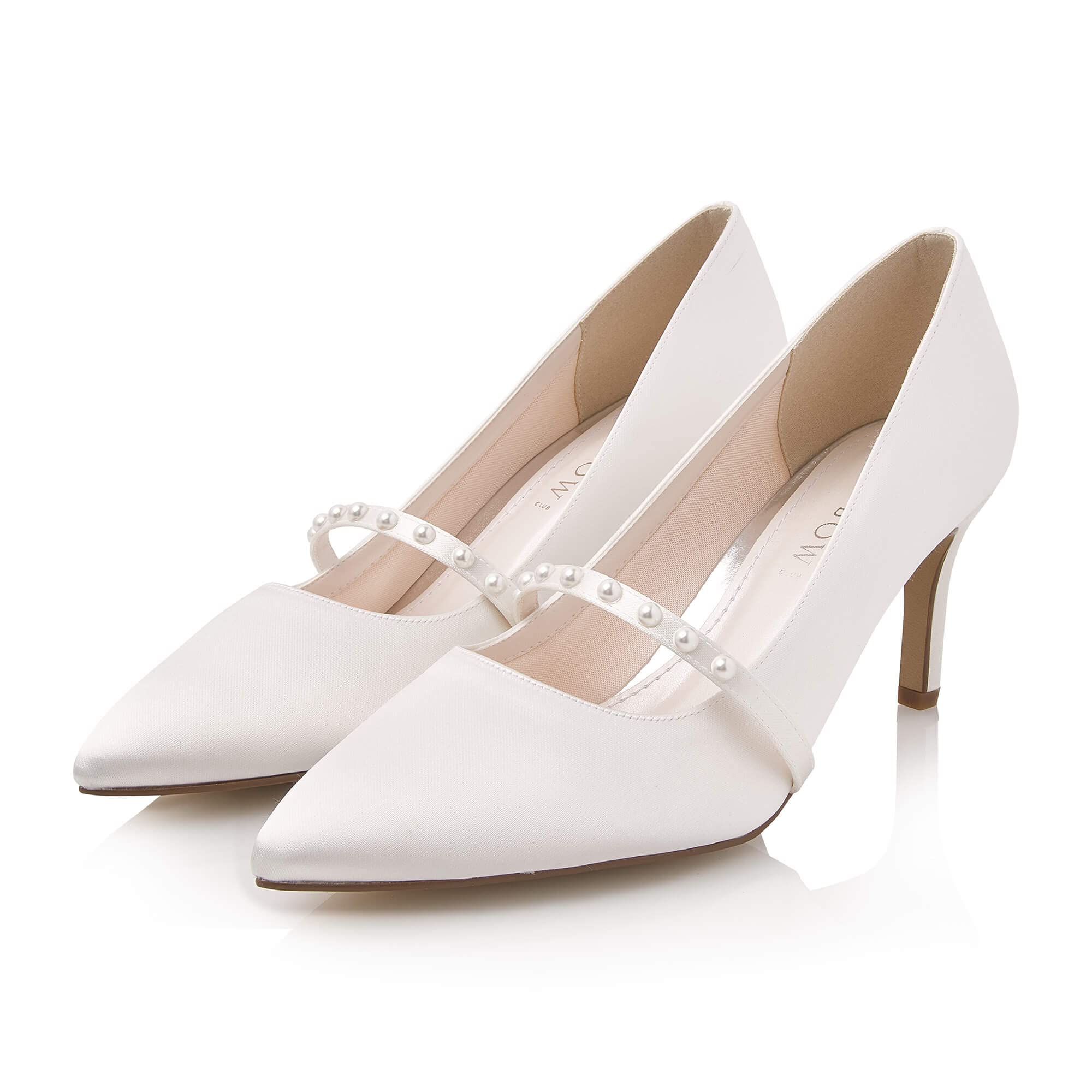 Rainbow Club Essentials Kapri Brautschuhe Ivory Satin 6,5 cm