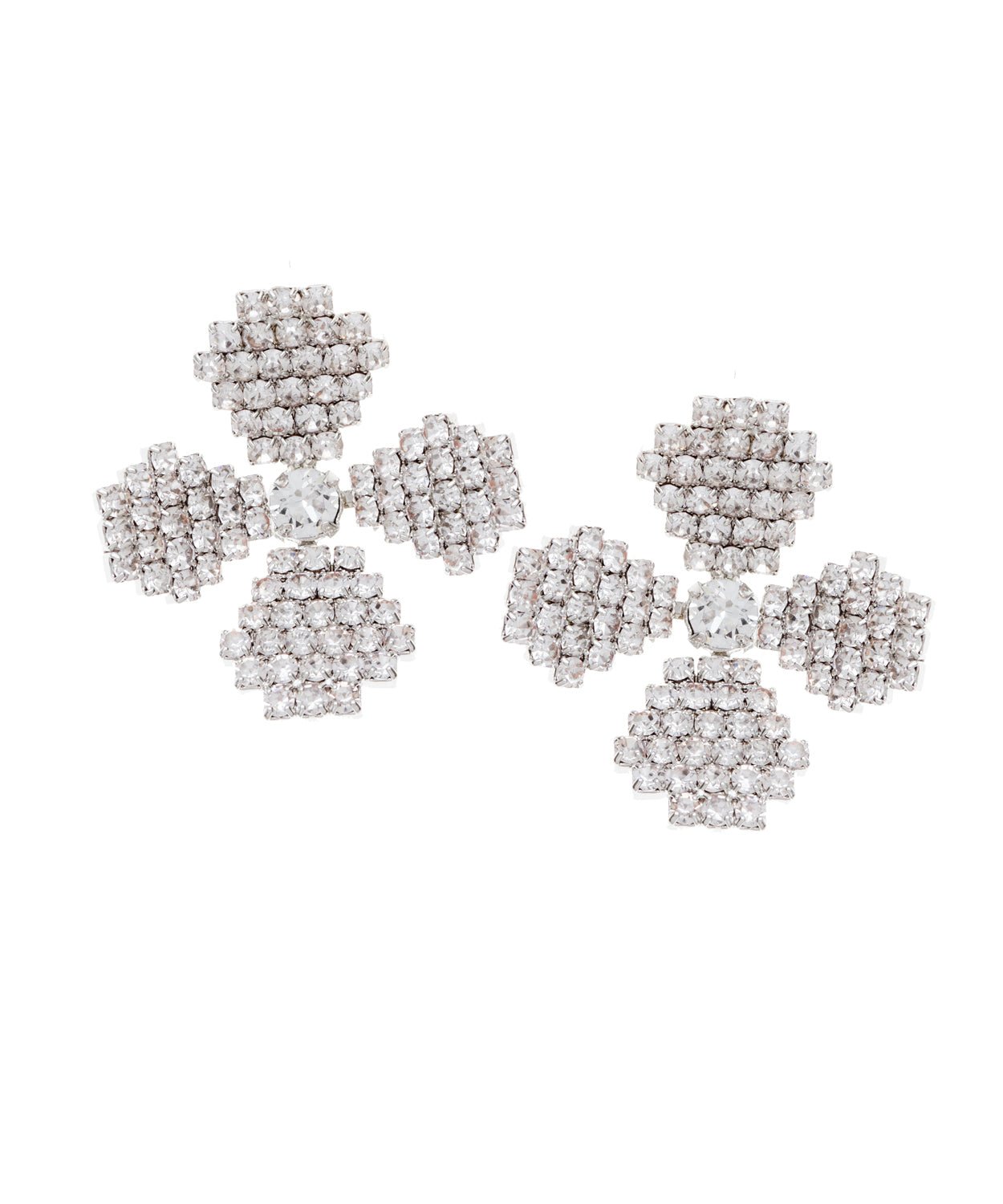 Elizabeth Bower June Bud Ohrstecker Rhodium Kristallblume