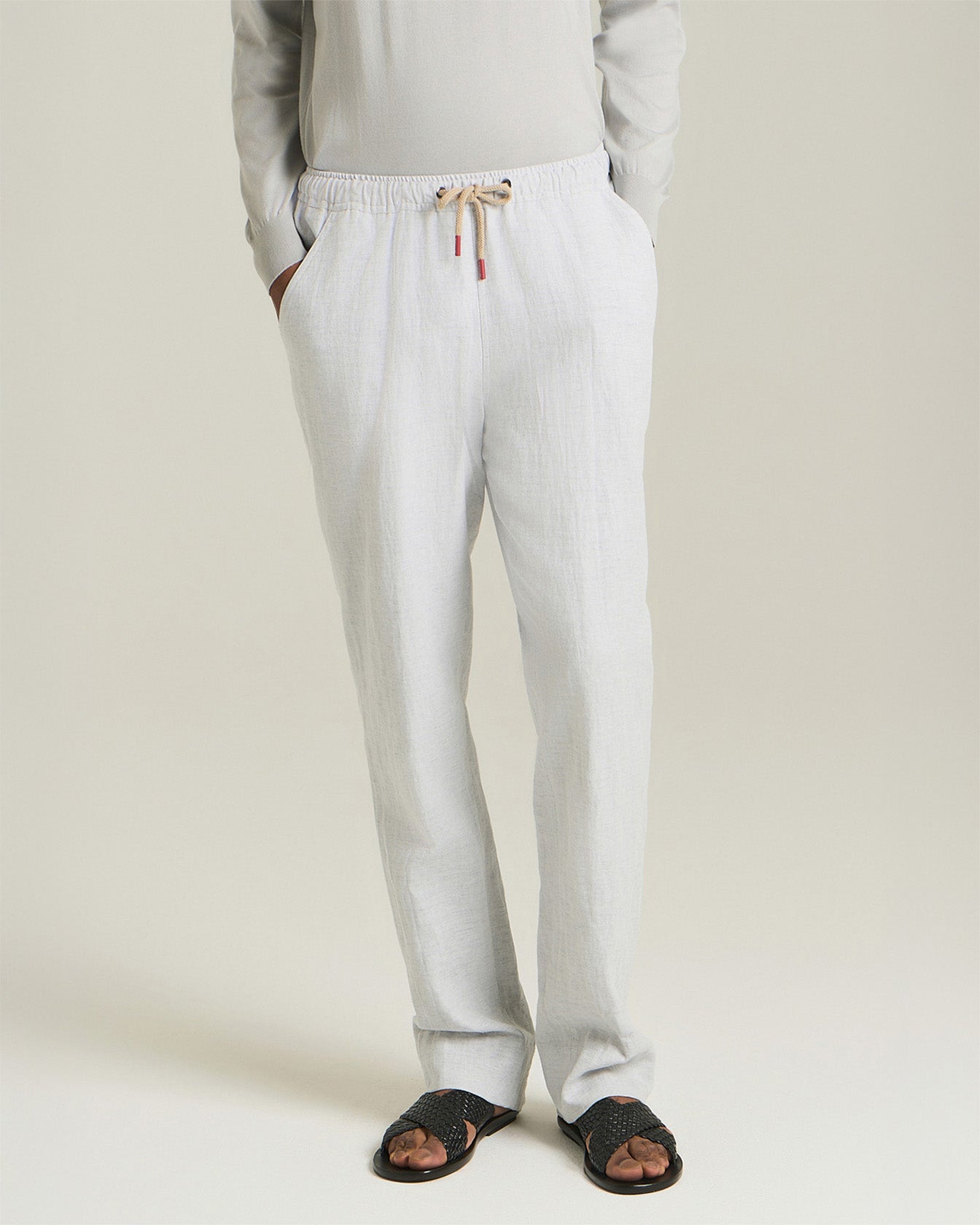 Kiton Trousers Comfort Hose Baumwolle Leinen Pull-On