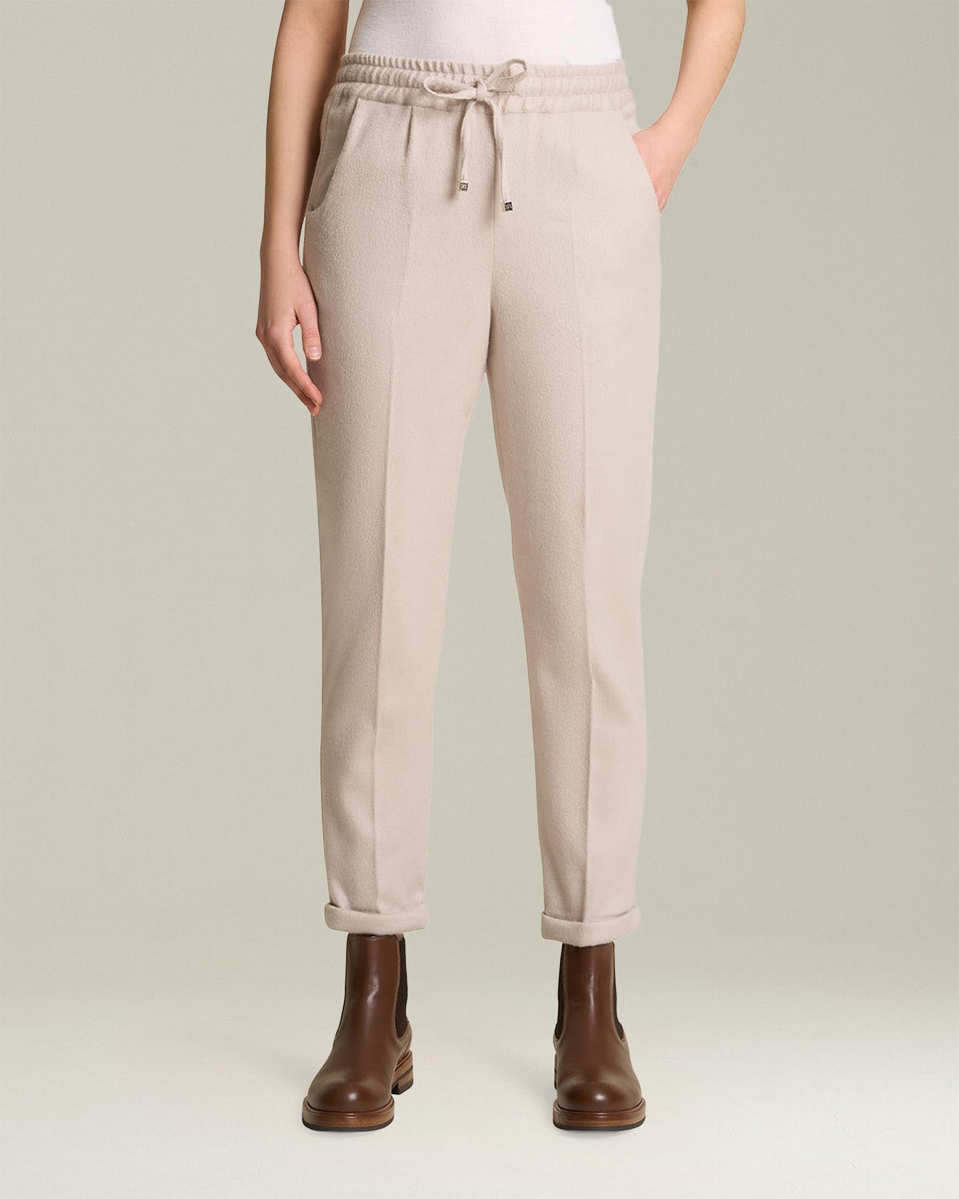 Kiton Trousers Cashmere Comfort Damenhose Kordelzug Cashmere