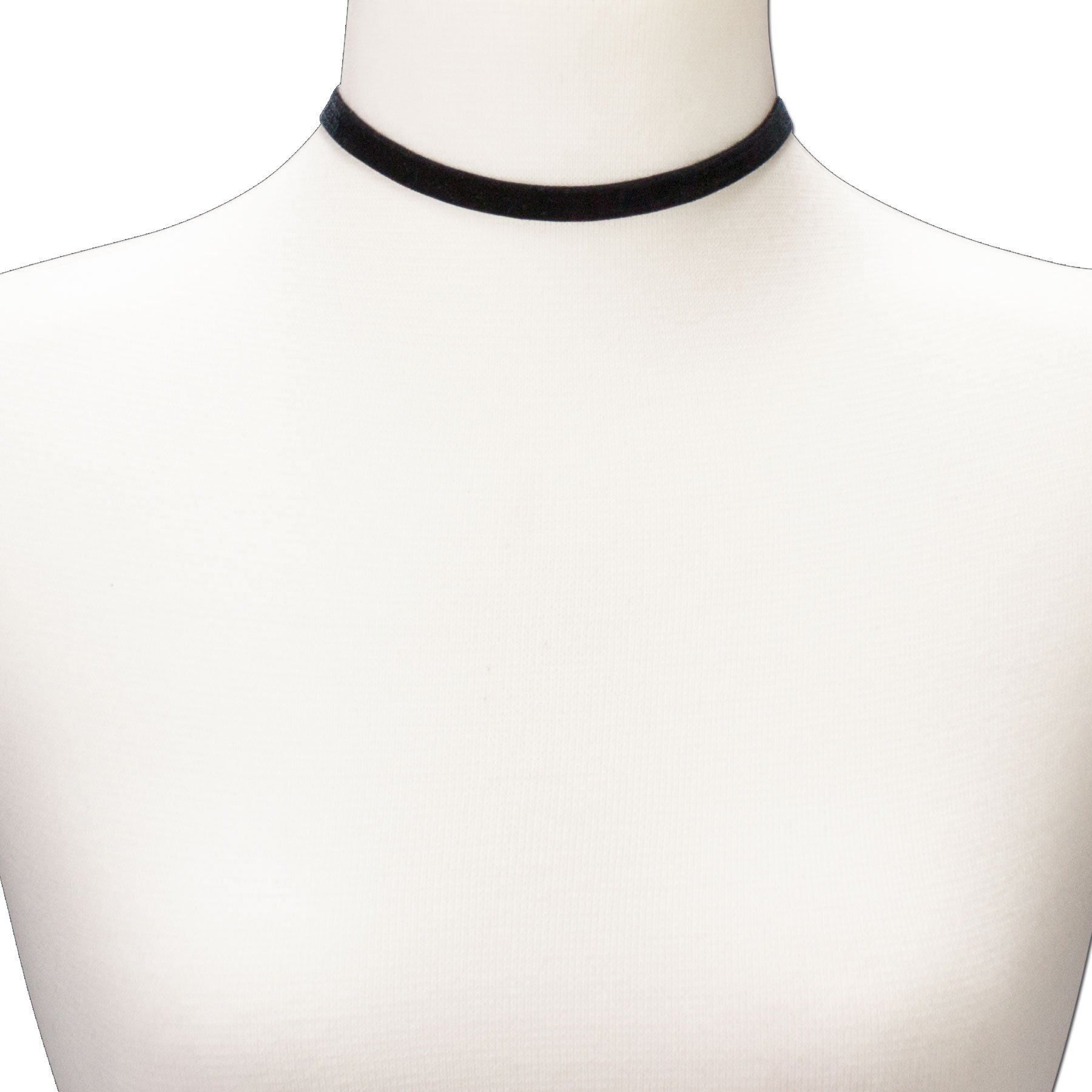 Alpenflüstern DAHEIM DHK076 Samt-Kropfband Schwarz 1cm