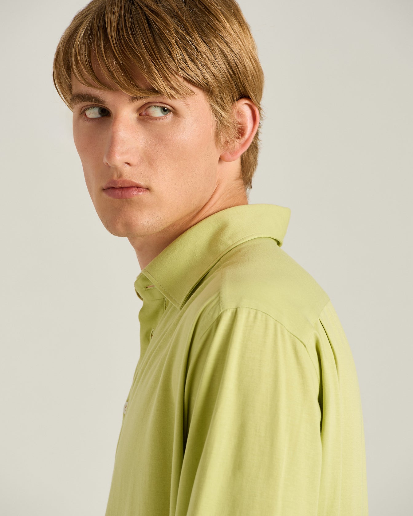 Kiton Cotton Jersey Polo Langarm grün Baumwolle Herren