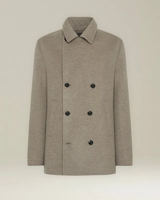Kiton Peacoat Kaschmir Wolle Herren Gr. 50