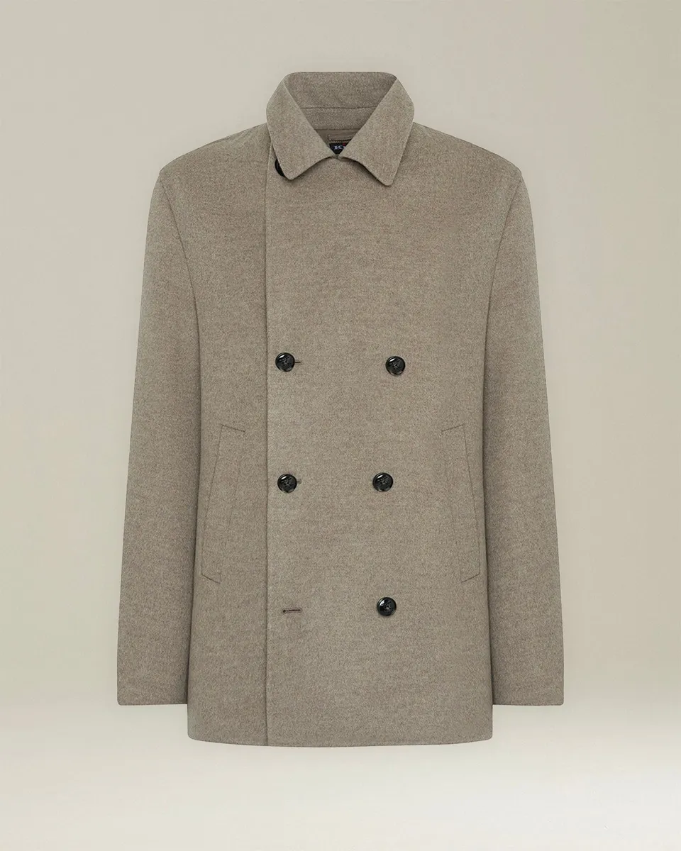 Kiton Peacoat Kaschmir Wolle Herren Gr. 50