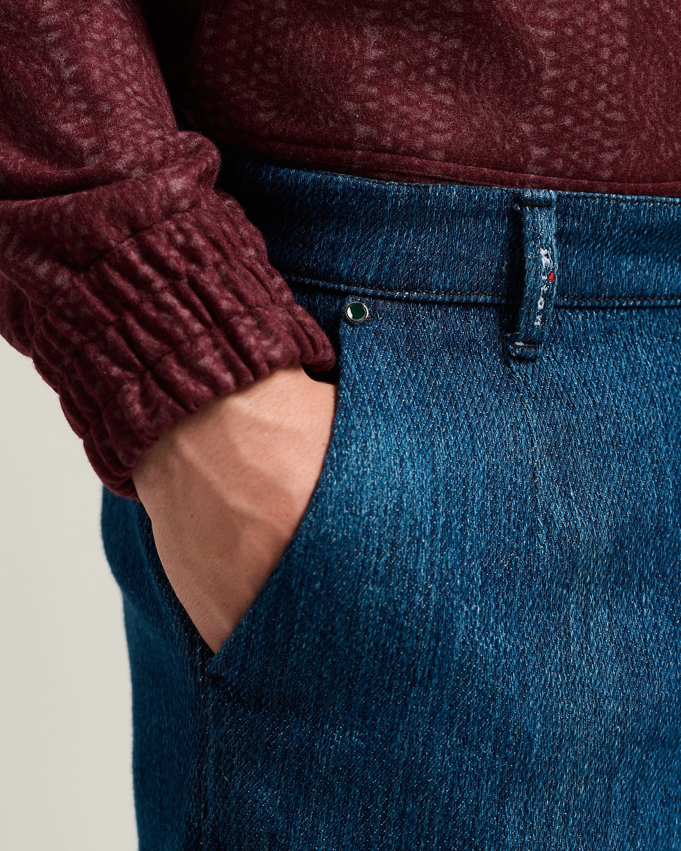 Kiton Denim Jeans Stretch-Baumwolle Dunkelblau Gr. 32