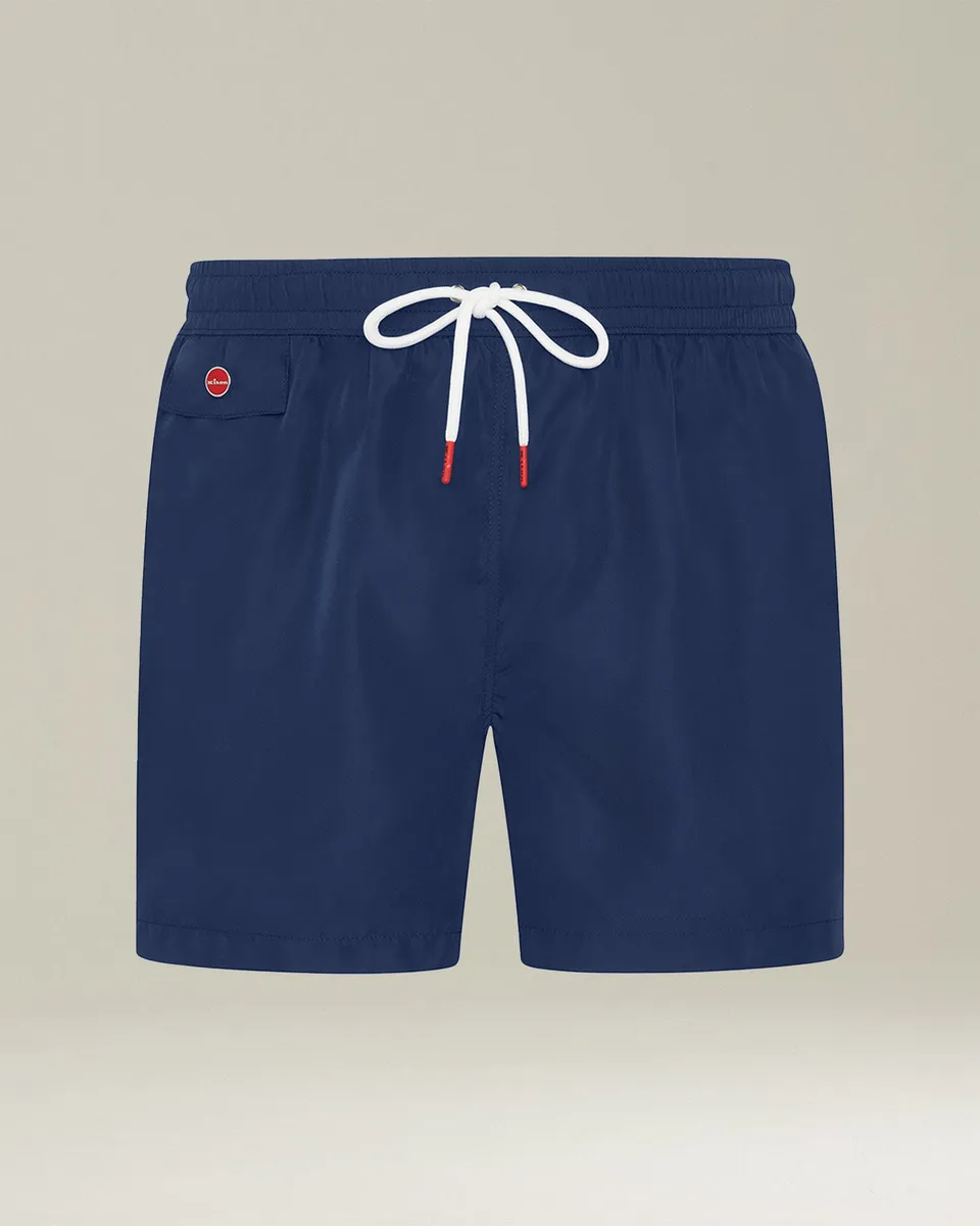 Kiton Swim Boxer Badehose Blau Polyester Elastikbund Gr M