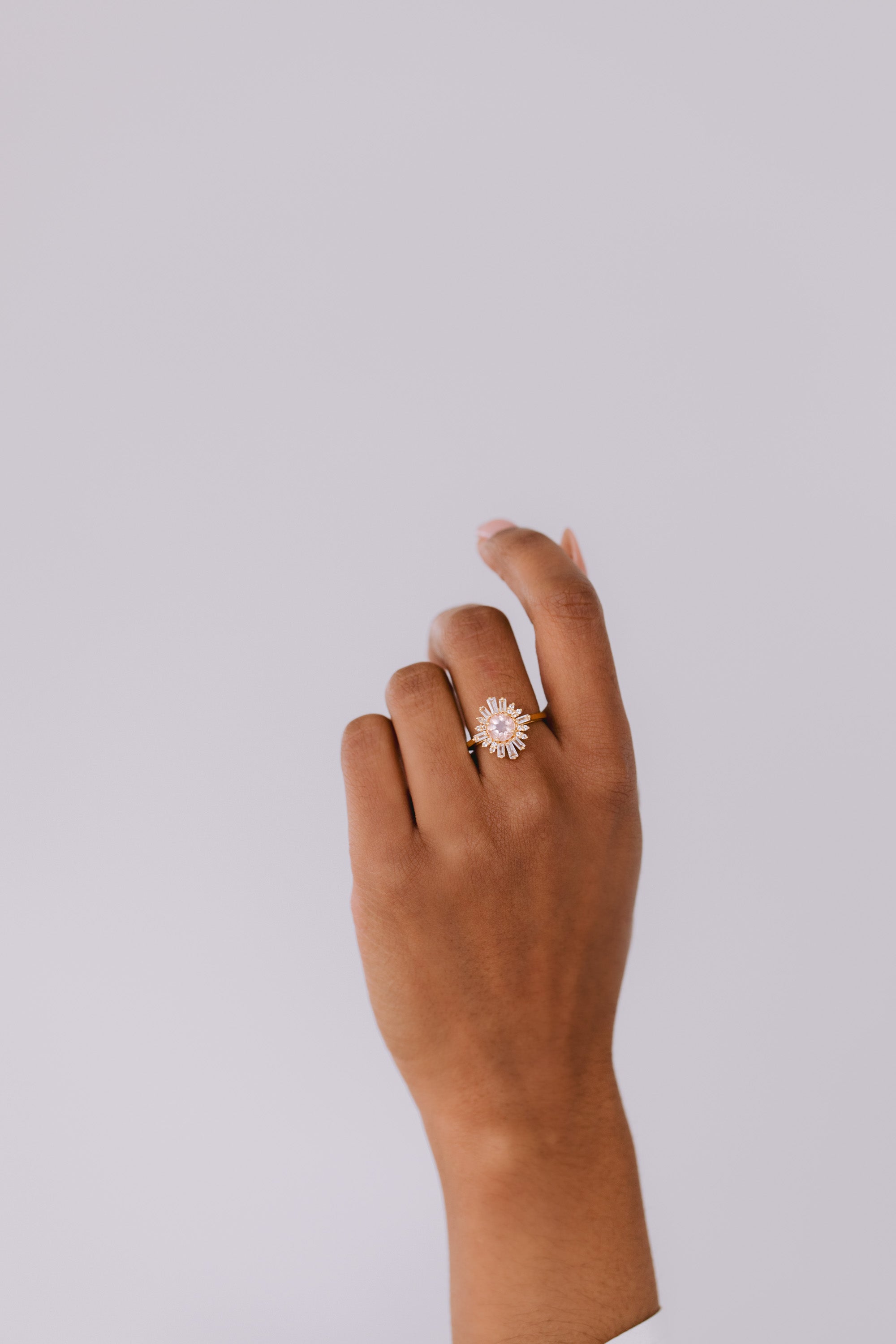 Juvelan Delhi Ring Silber Morganit Gr. 52