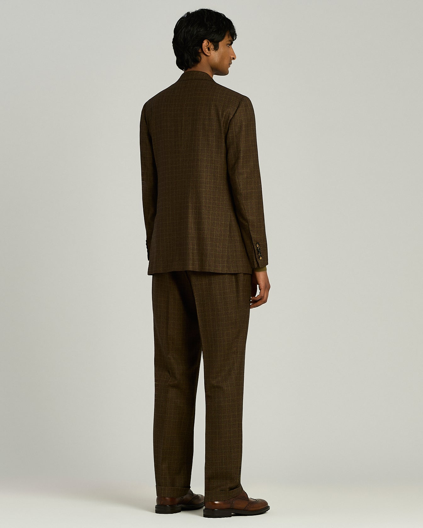 Kiton Suits Anzug Kaschmir Wolle braun 50