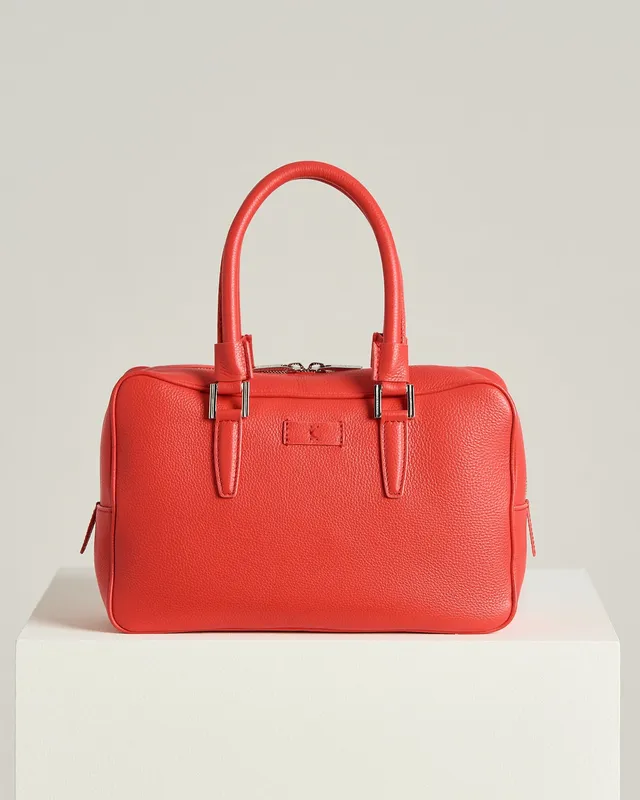 Kiton Kiss Me Bag Handtasche rot Kalbsleder TU