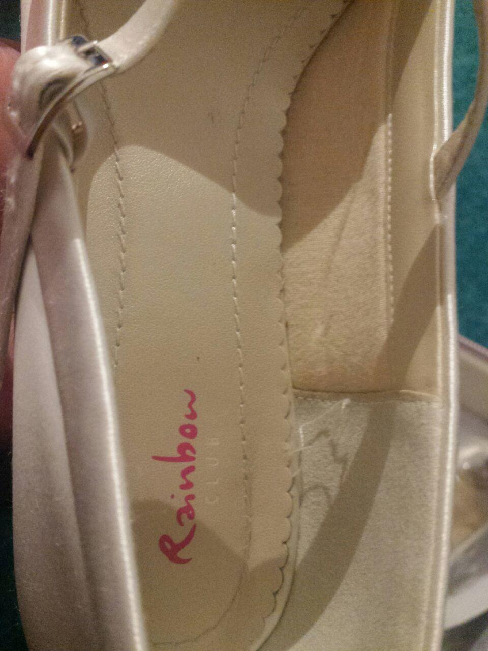 Rainbow Club Timeless Larissa Pumps Satin weiß Blockabsatz
