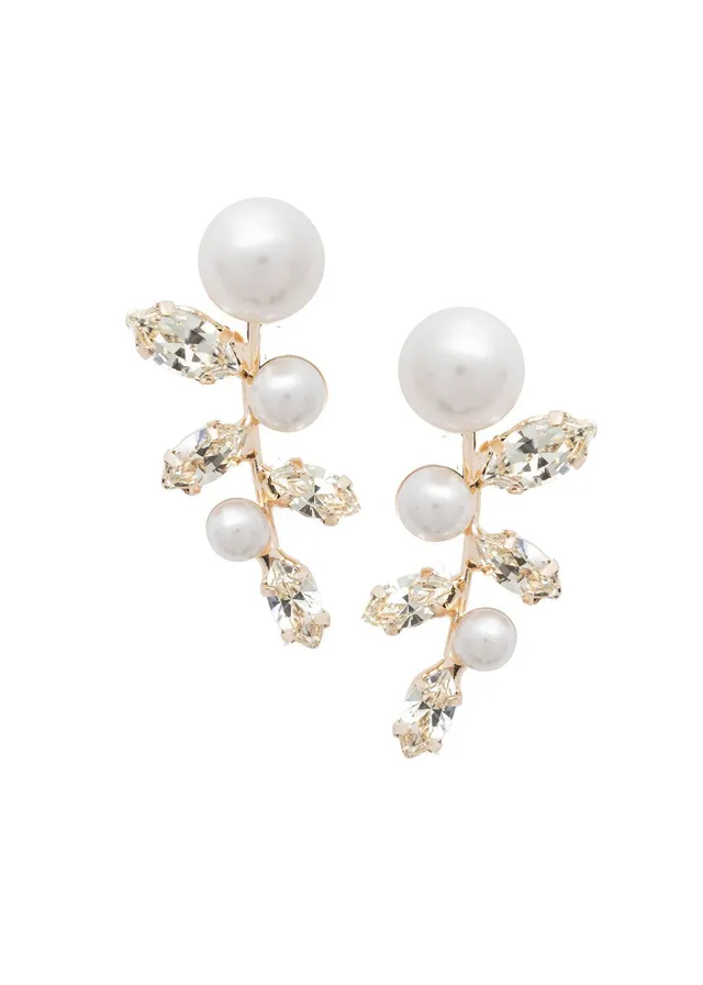 Elizabeth Bower Pearllum Braut Ohrstecker Gold Perlen 35mm