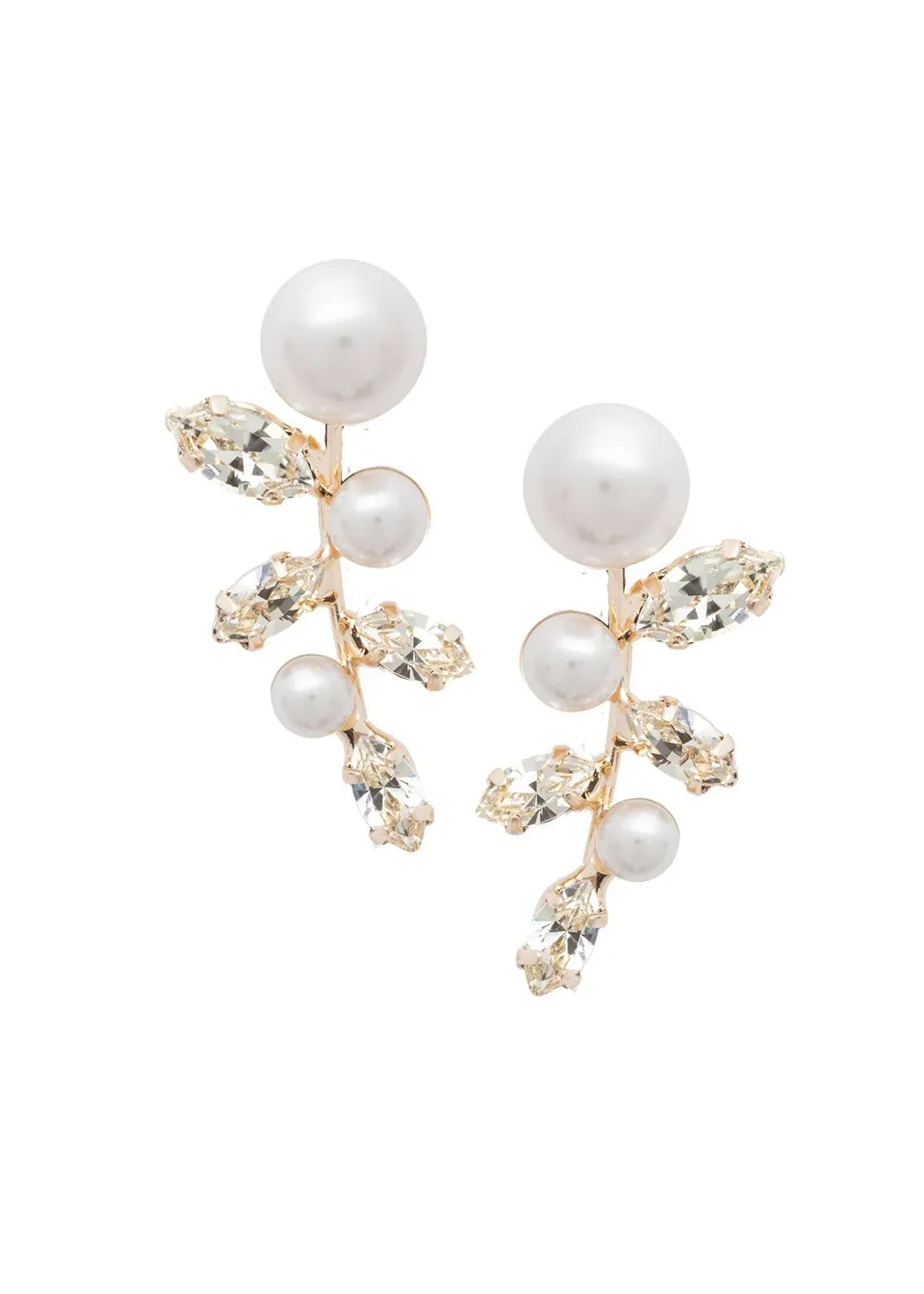 Elizabeth Bower Pearllum Braut Ohrstecker Gold Perlen 35mm
