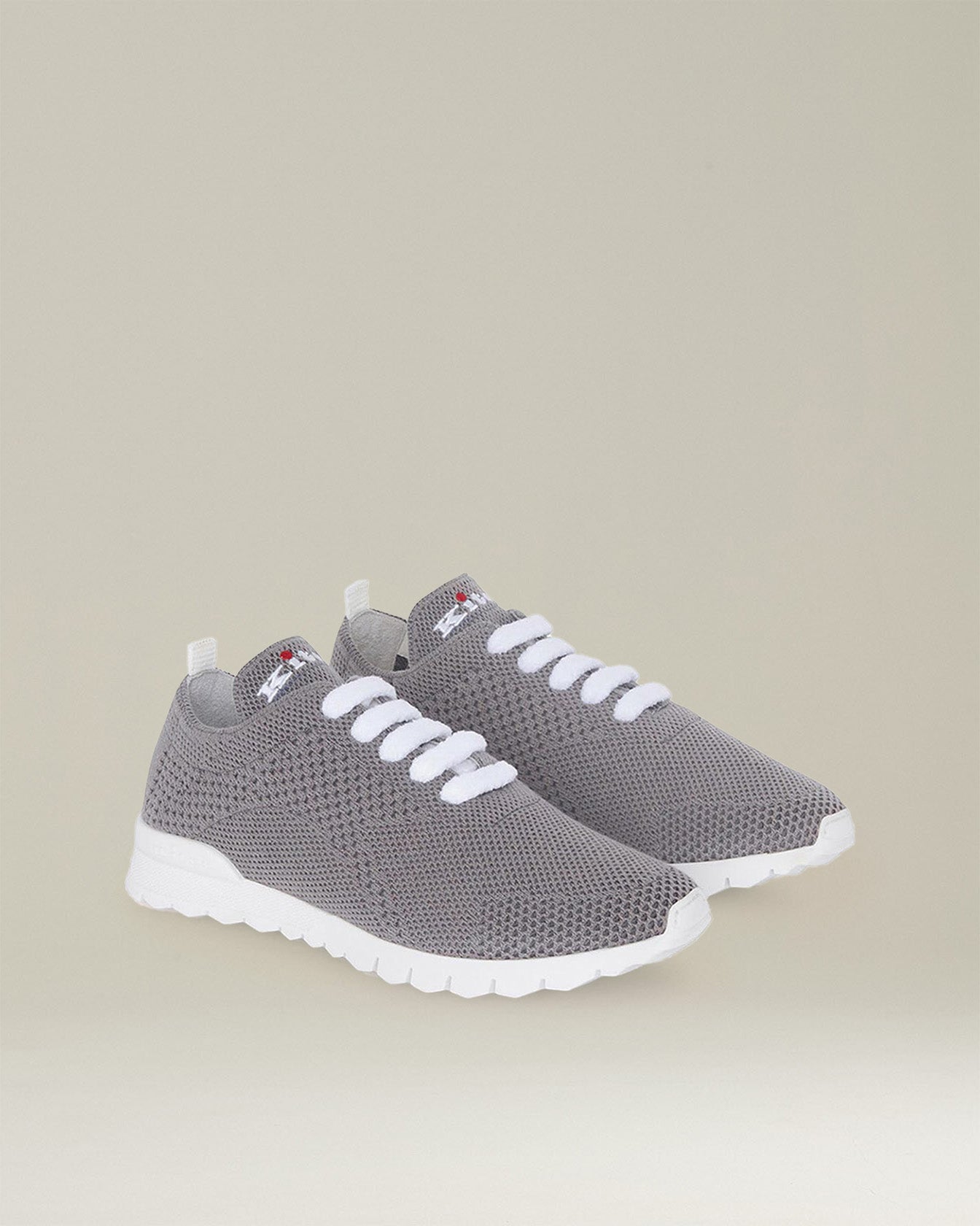 Kiton Shoes Fits Sneakers Grau Cashmere Strick