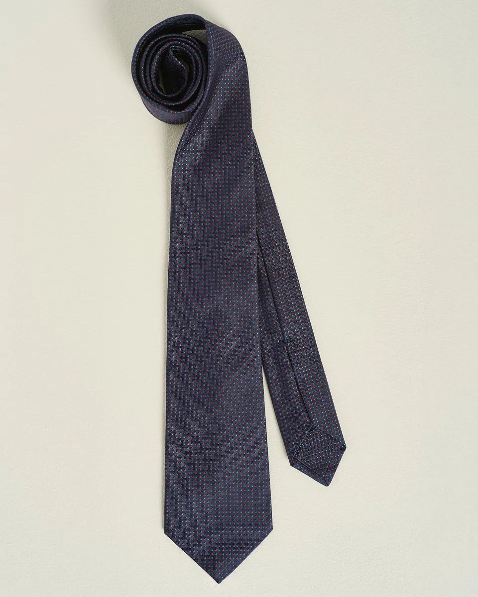 Kiton gemusterte Seidenkrawatte 148 x 8,5 cm TU