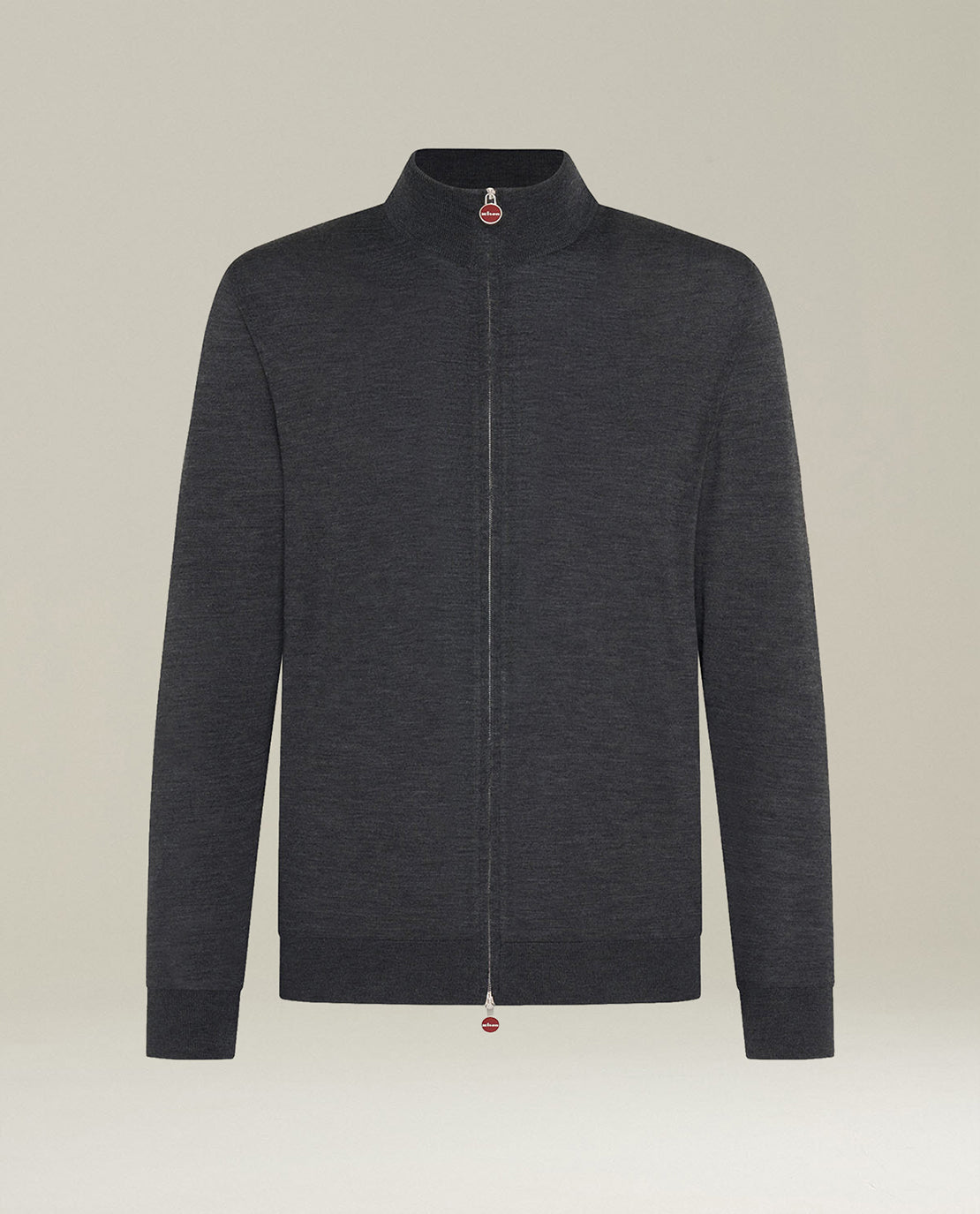 Kiton Zip Jacke Wolle Stehkragen Grau Gr.L