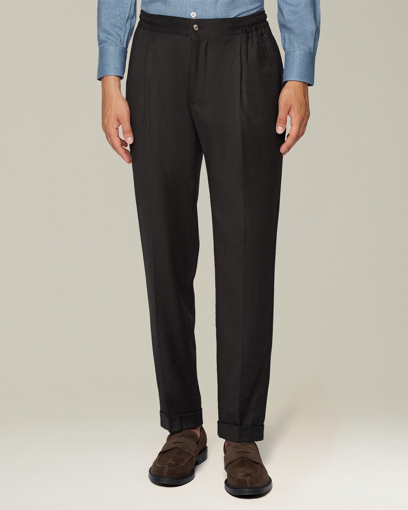 Kiton Trousers Comfort-Hose Wolle Kaschmir Kordelzug
