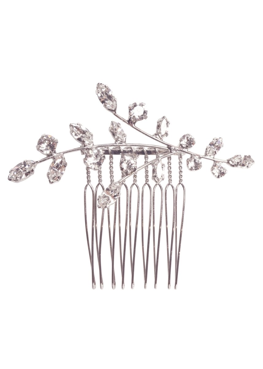 Elizabeth Bower Fleur Haarkamm Kristall Gold