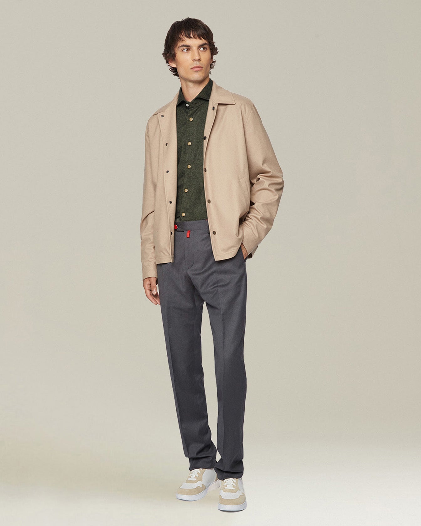 Kiton Shirts Hemd Flanell Baumwolle Perlmuttknöpfe