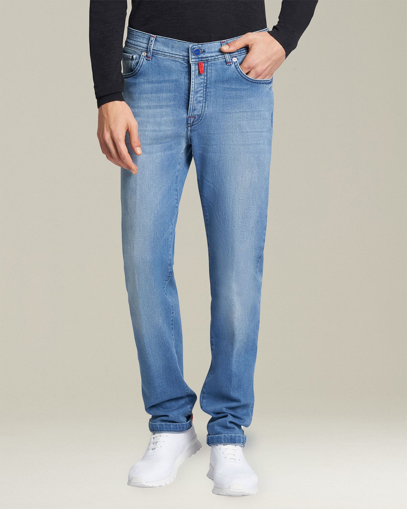 Kiton Indigo Denim Five-Pocket Jeans Slim Fit Gr. 33