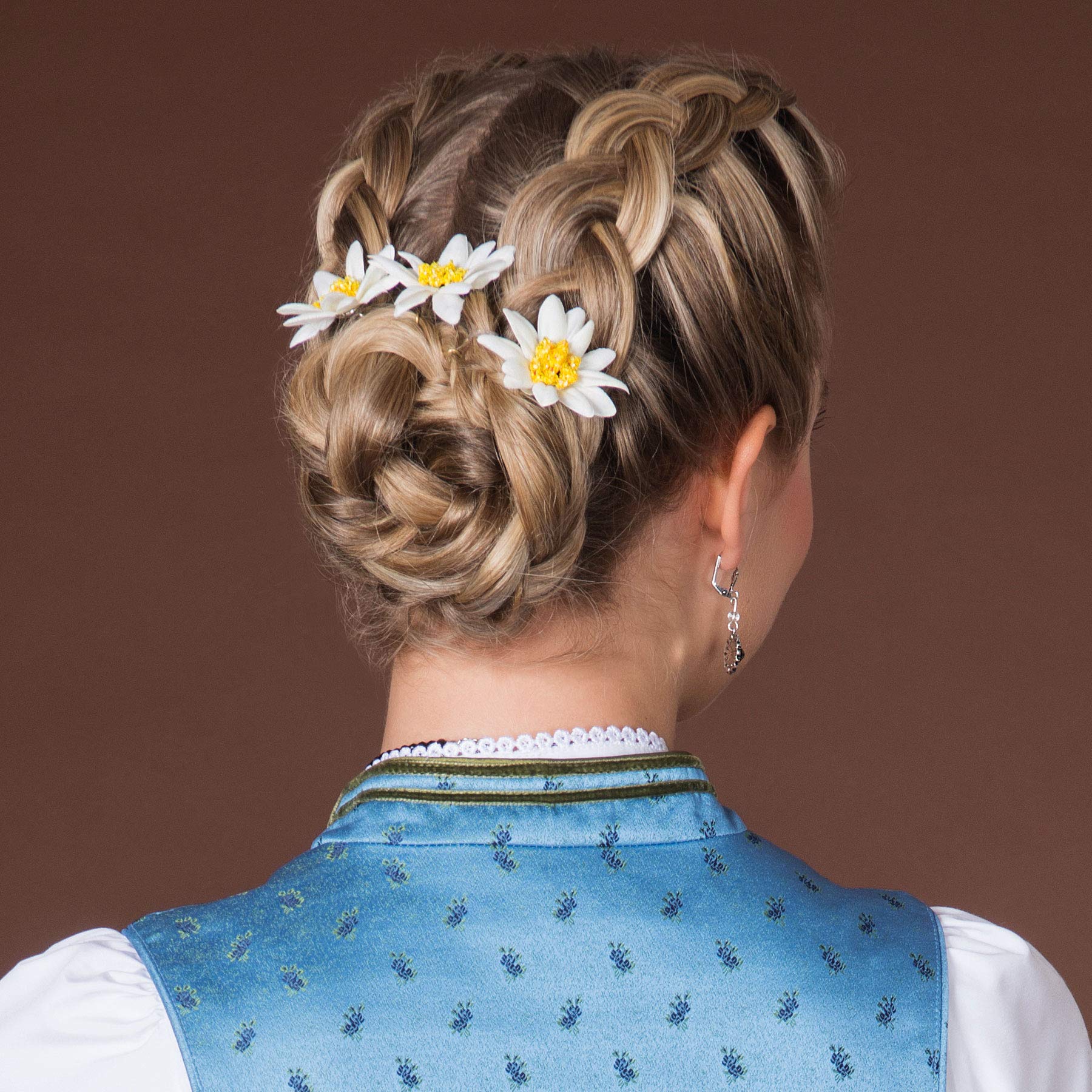 Alpenflüstern DAHEIM Haar-Curlies Edelweiss creme-weiß 3er
