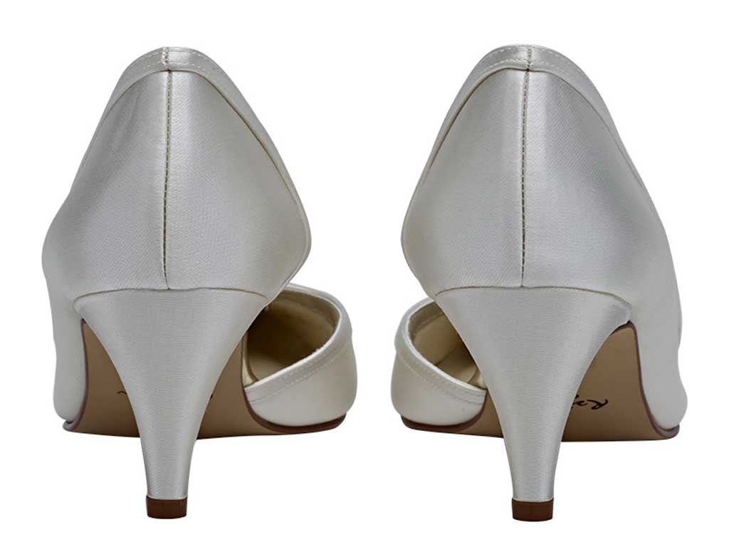 Rainbow Club Timeless Abbie Pumps Elfenbein Satin niedriger Absatz