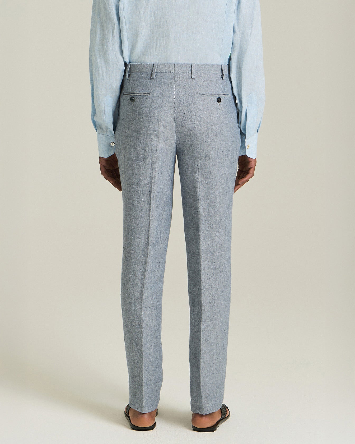 Kiton Timeless Leinen Hose Anzughose Hell Gr. 50