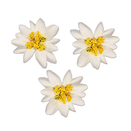 Alpenflüstern DAHEIM Haar-Curlies Edelweiss creme-weiß 3er