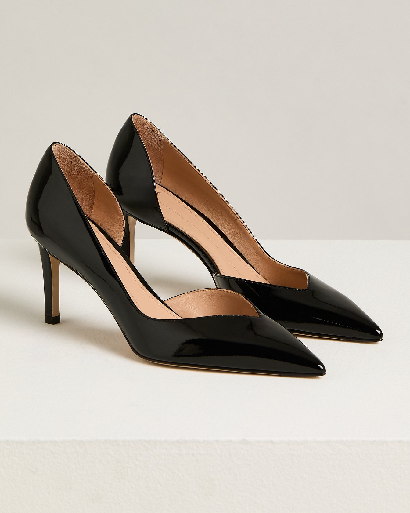 Kiton Shoes BLACK PATENT LEATHER PUMPS Lack Schwarz