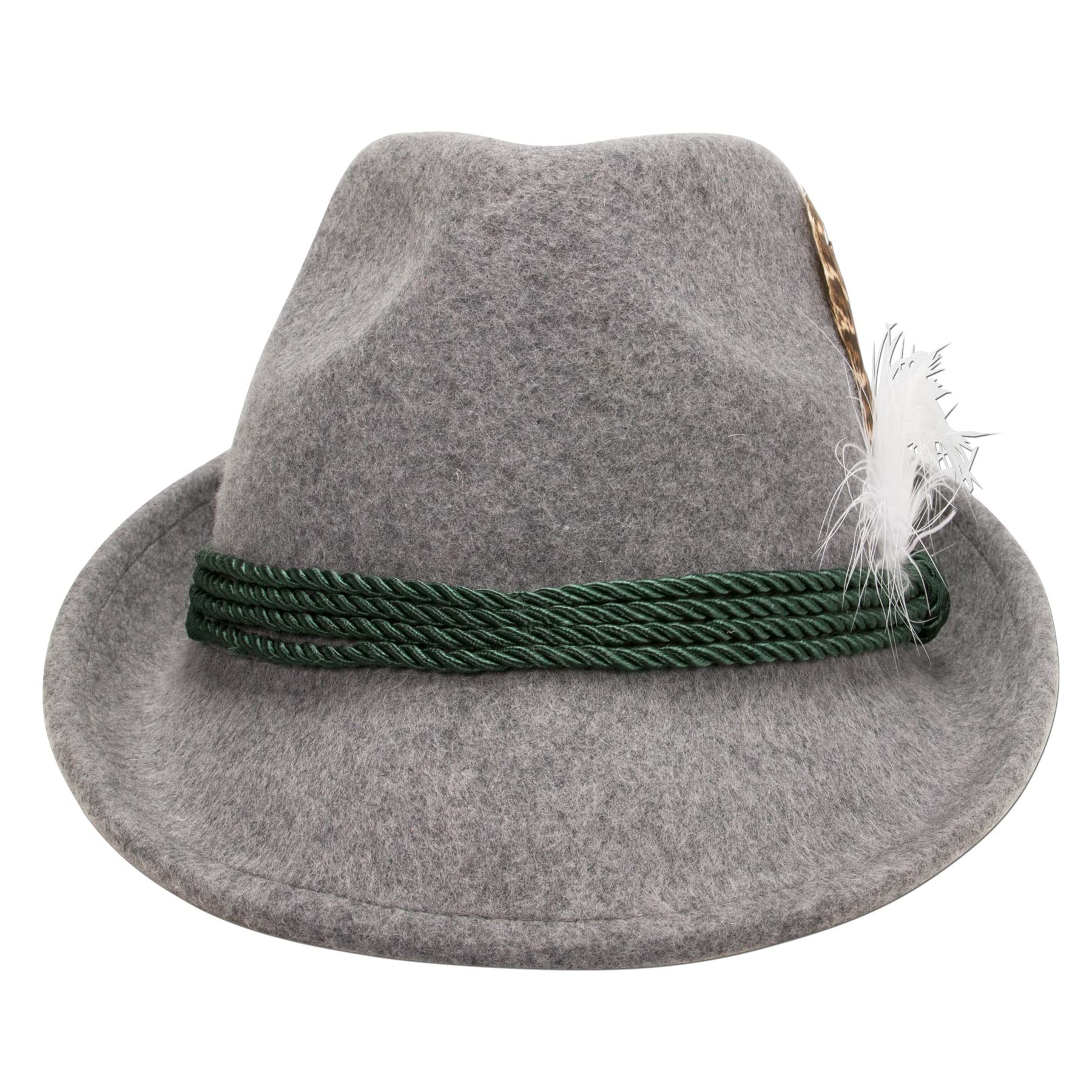 Alpenflüstern DAHEIM ADV02500M09 Trachten-Filzhut grau Medium 56/57