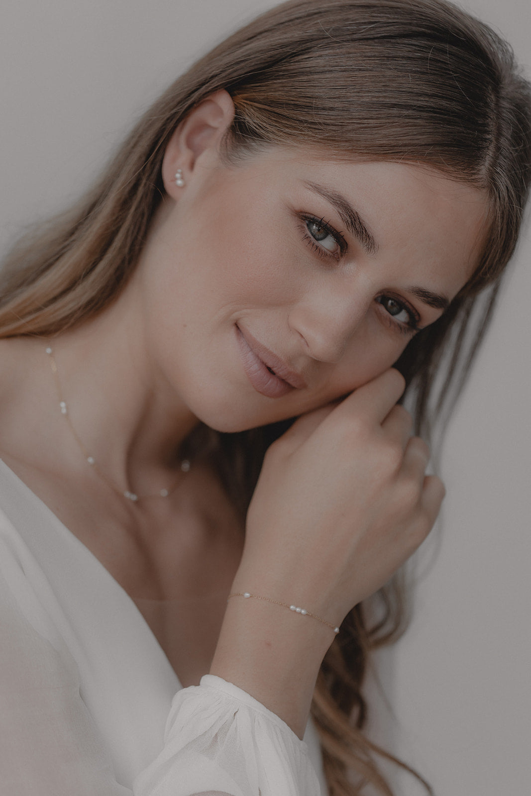 Juvelan Celine Braut Armband Silber mit Süßwasserperlen