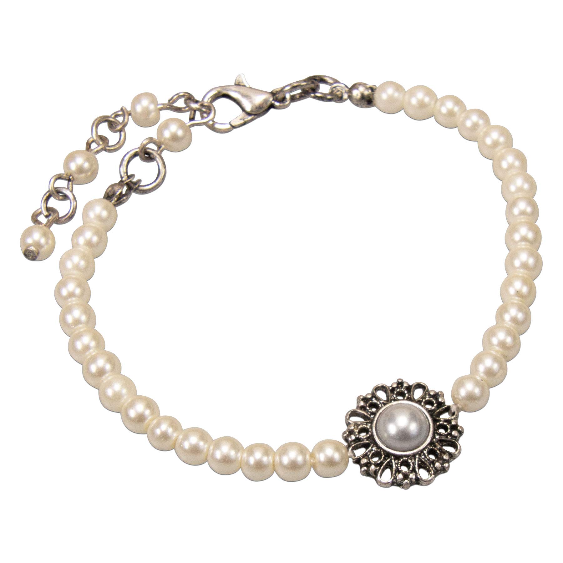 Alpenflüstern DAHEIM DAB076 Helena Armband creme-weiß Perlen