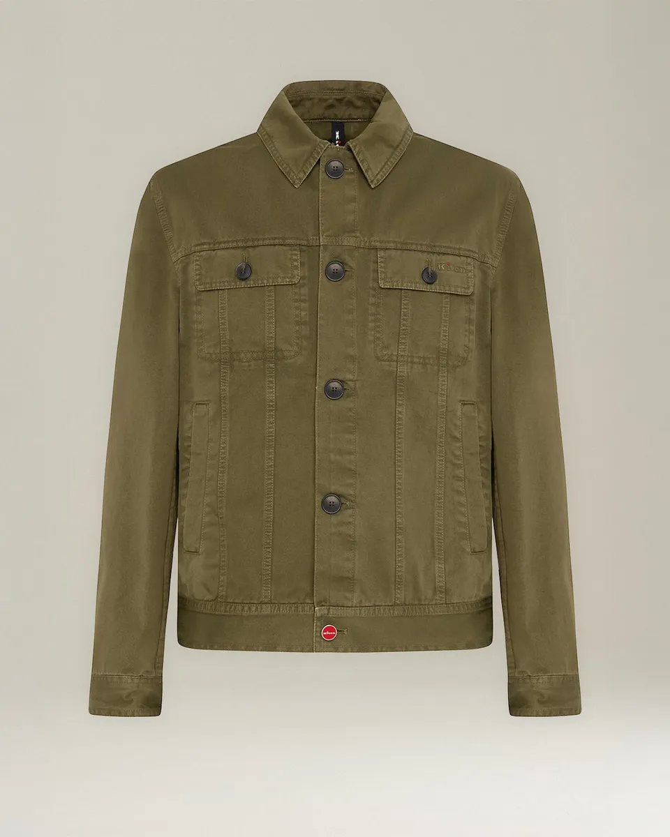 Kiton Jeansjacke Bio-Baumwolle Denim Herren