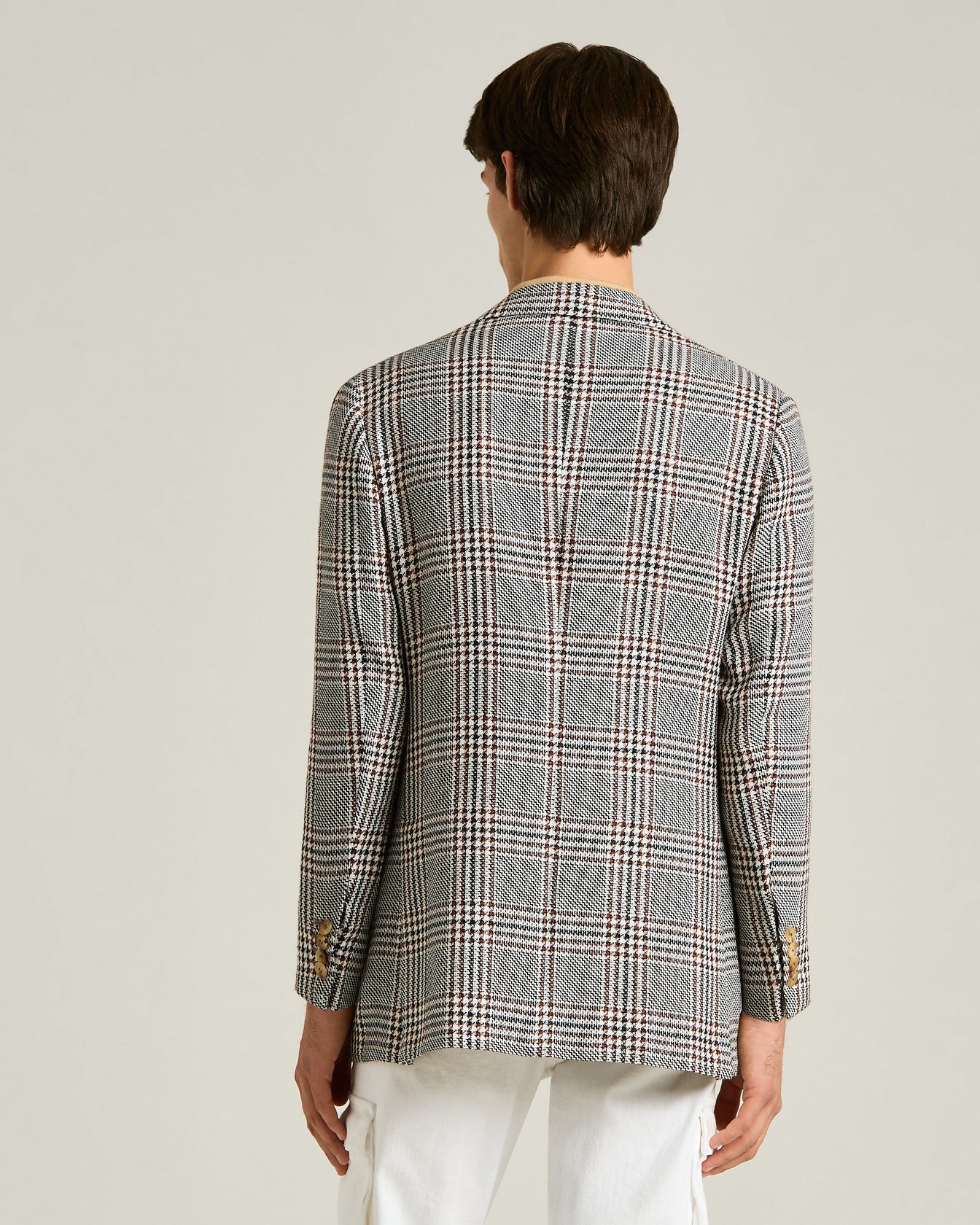 Kiton Jackets Cashmere Linen Sakko Kariert Gr 50