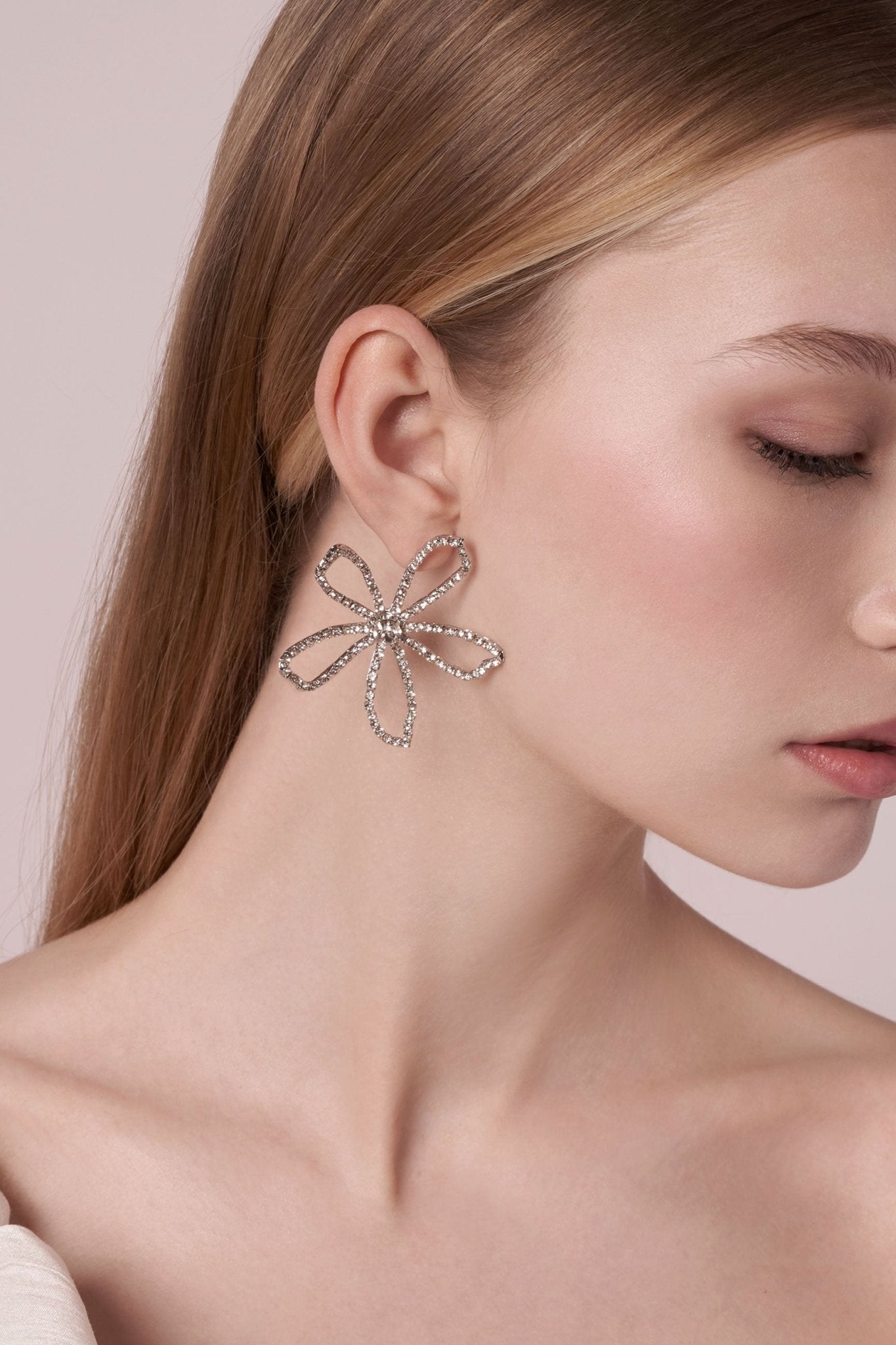 Elizabeth Bower Pavet Crystal Stud Ohrstecker Gold Kristall