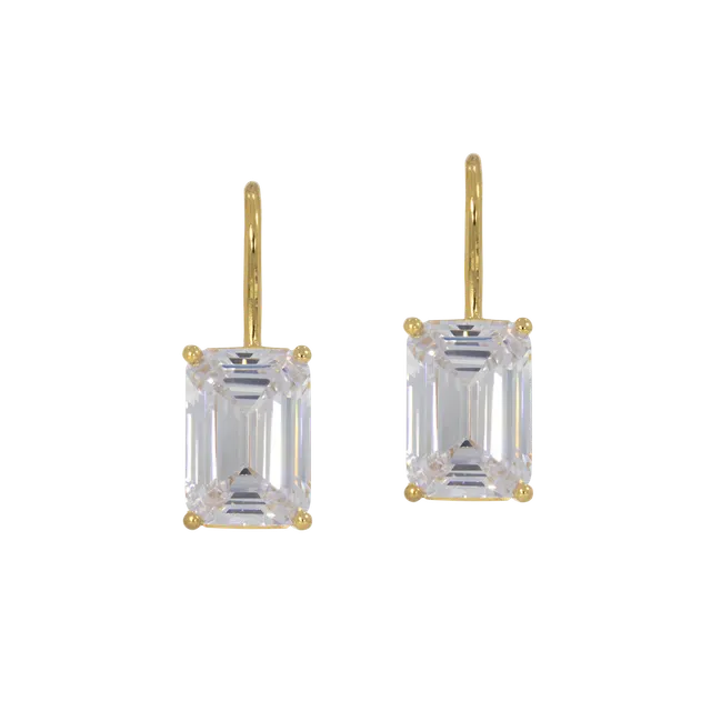Juvelan Icon Ohrringe Emerald-Cut Kristall 1,5 cm