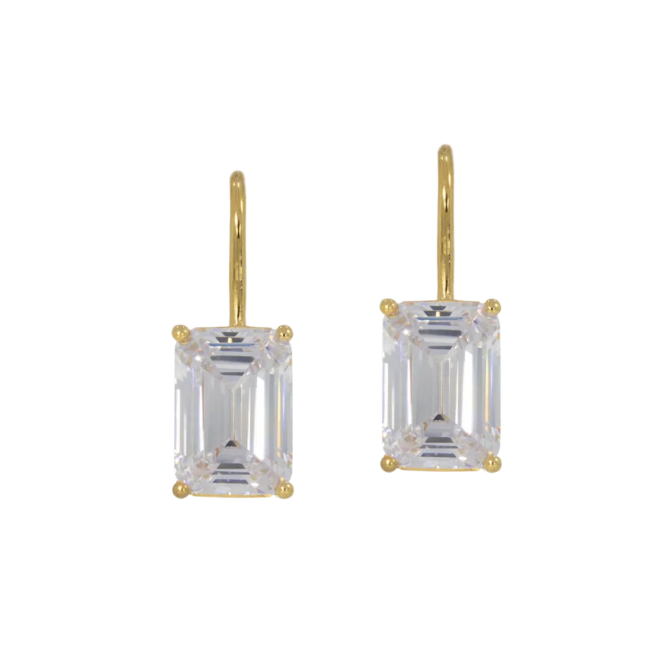 Juvelan Icon Ohrringe Emerald-Cut Kristall 1,5 cm