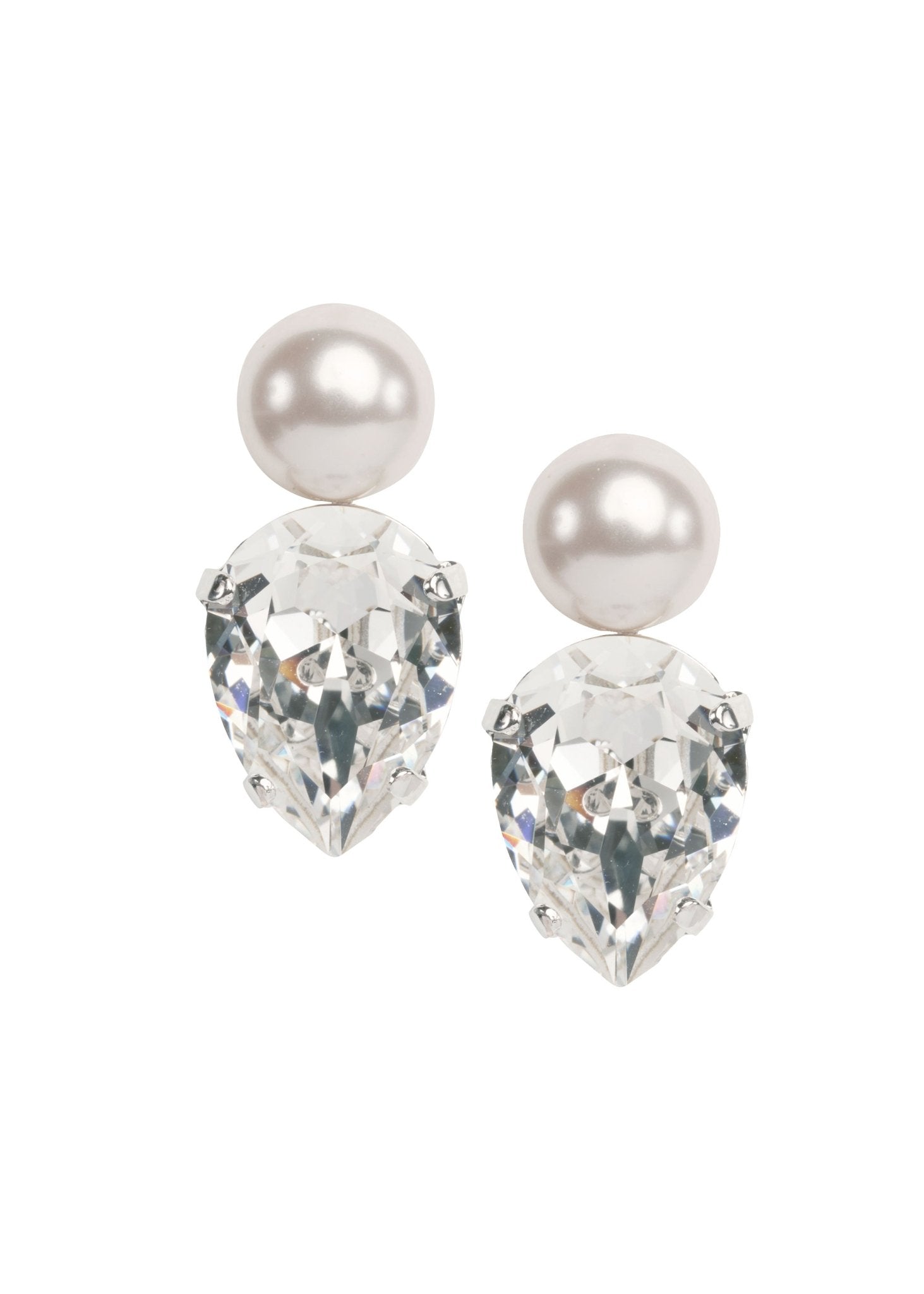 Elizabeth Bower Dublet Perlenohrstecker Rhodium 28mm