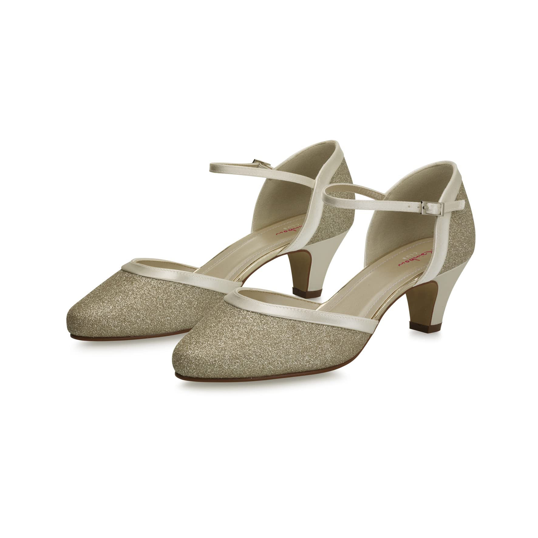 Rainbow Club Timeless Ester Brautschuhe Ivory Satin 5 cm