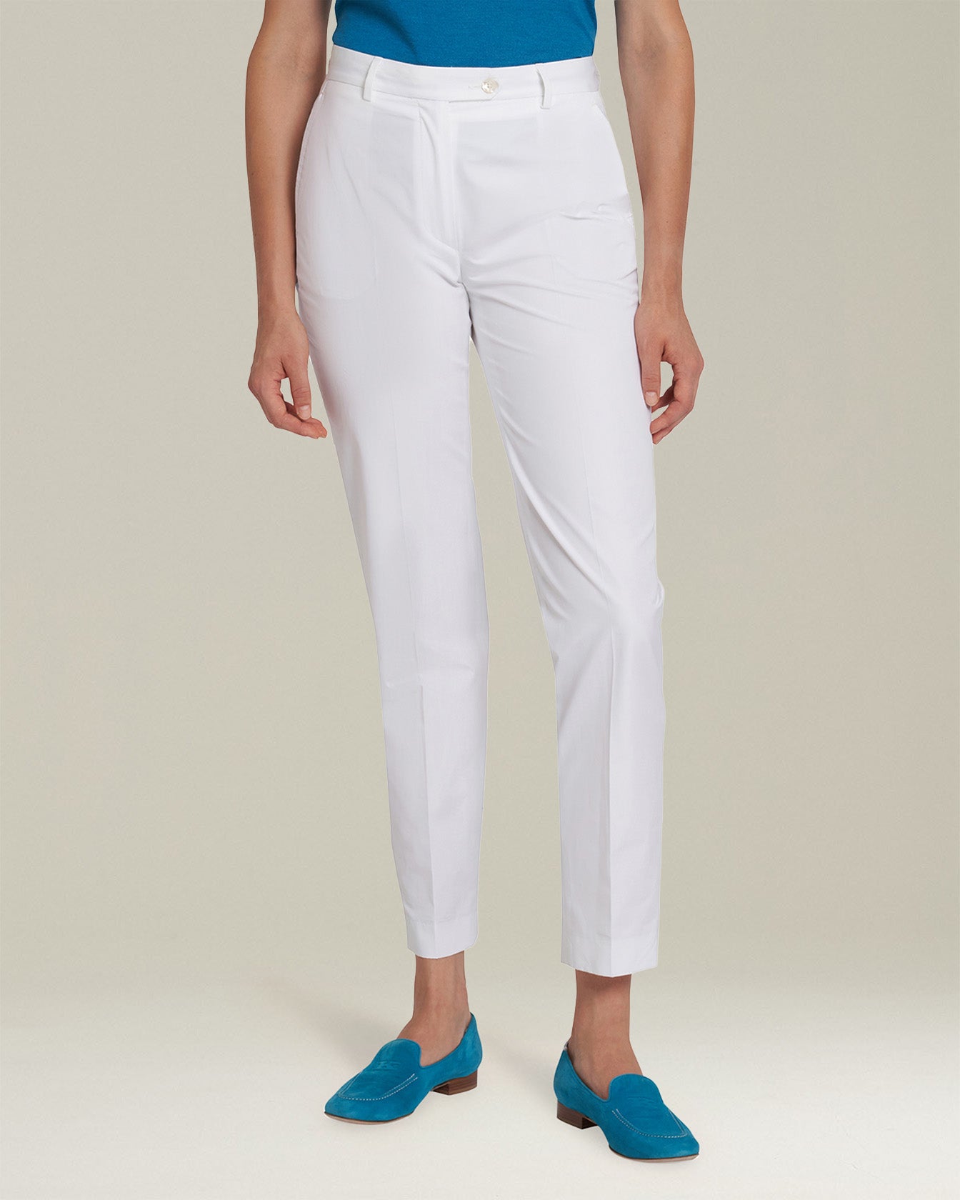 Kiton Trousers Pantaloni Hose Baumwolle Weiß