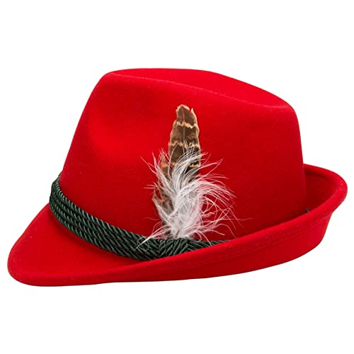 Alpenflüstern DAHEIM ADV02500M20 Filzhut rot M 56/57